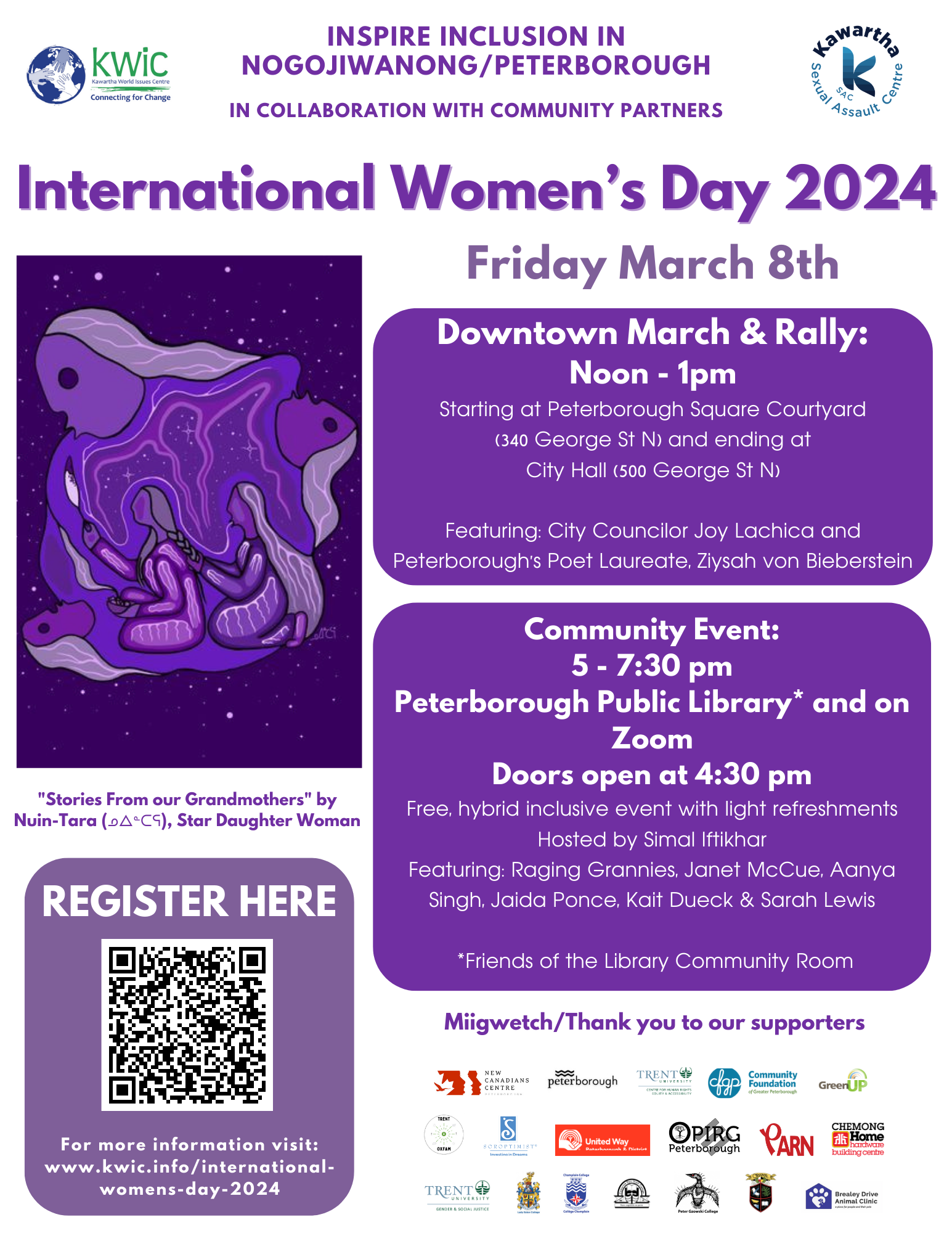 KWIC & KSAC International Women's Day - Rally and Event  - March 8, 2024