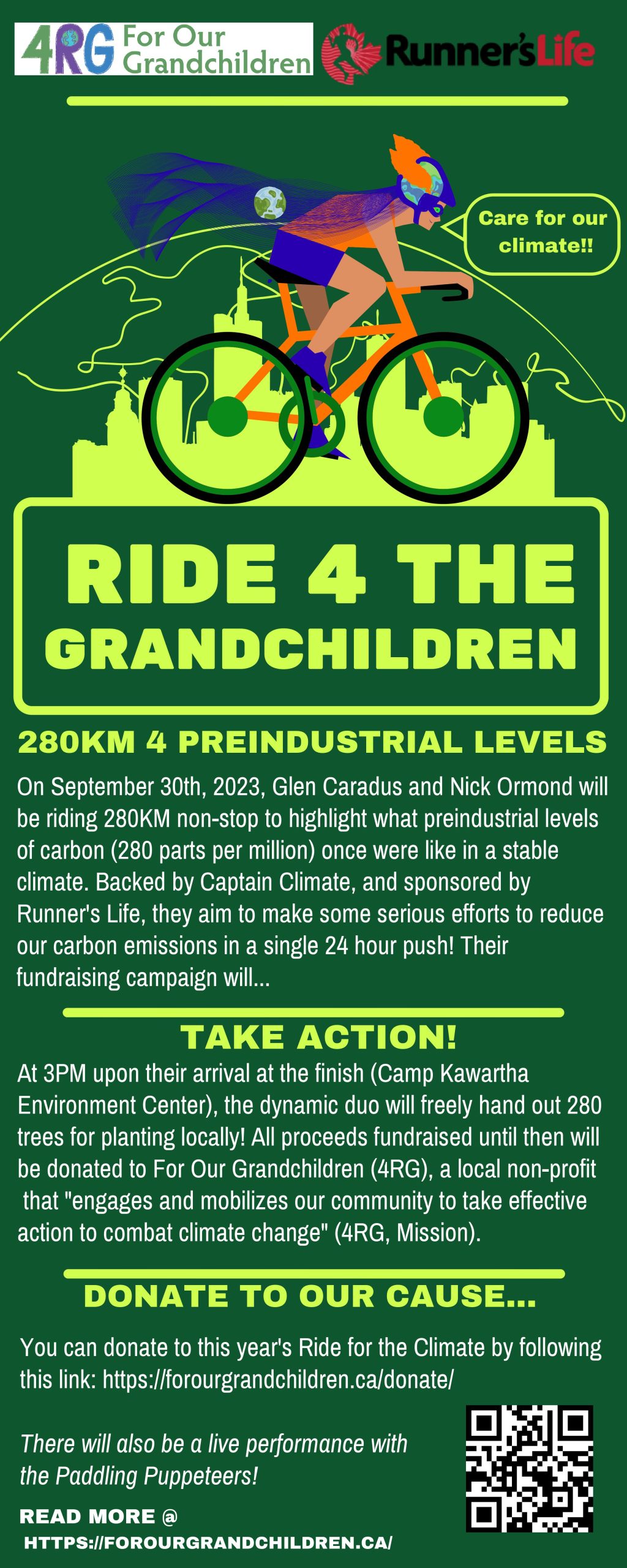 Ride 4 The Grandchildren information poster