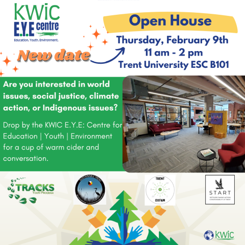 KWIC EYE Open House poster - taking place Thursday, February 9th from 11am - 2pm